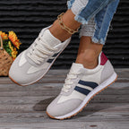 Retro-Vibe Suede Panel Sneakers - Classic Multi-Textured Trainers