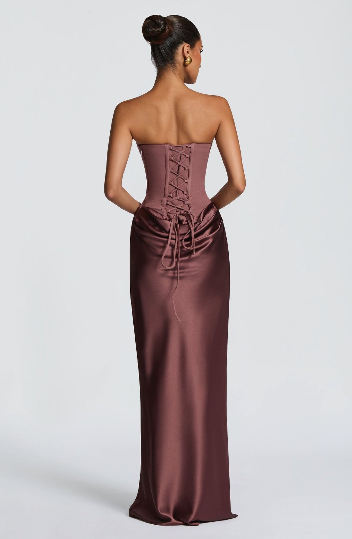 Draped Corset Maxi Gown - Luxury Evening Elegance