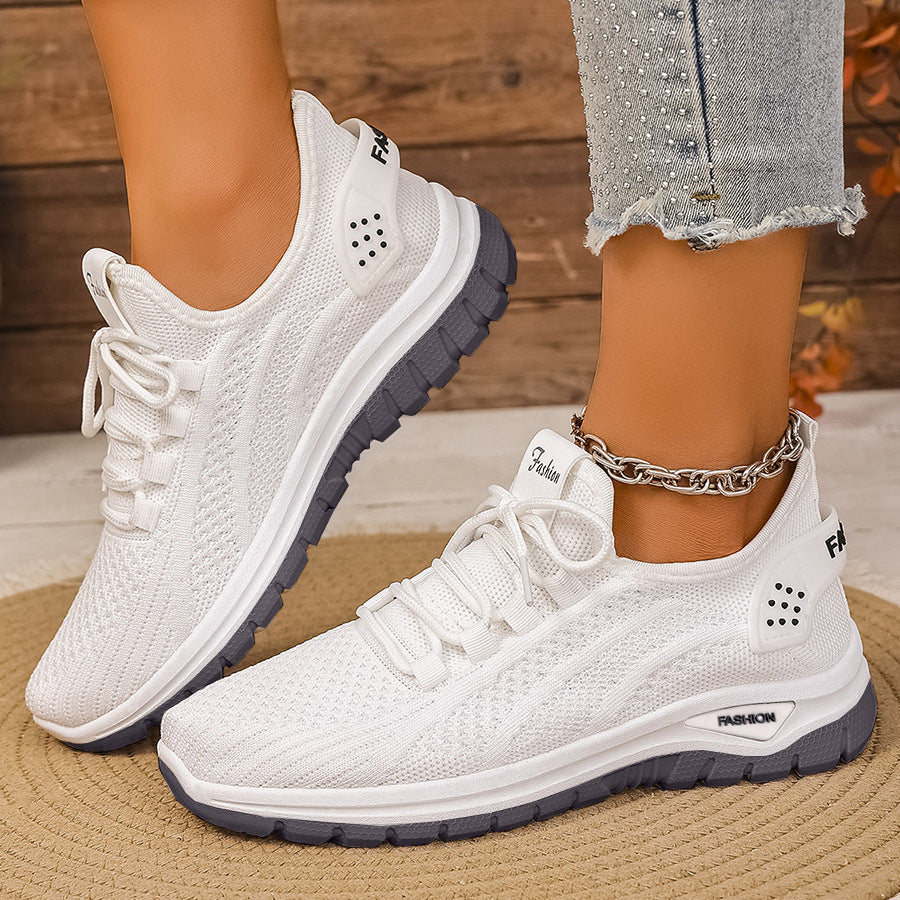 Breathable Air-Mesh Knit Sneakers - Lightweight All-Day Comfort