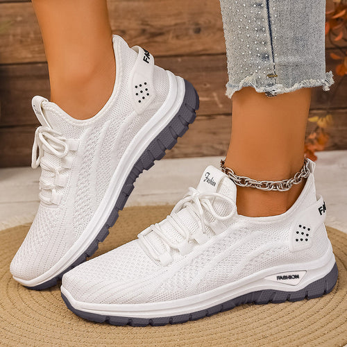 Breathable Air-Mesh Knit Sneakers - Lightweight All-Day Comfort