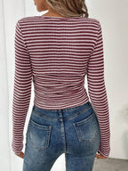 Knitted long-sleeved bottoming shirt