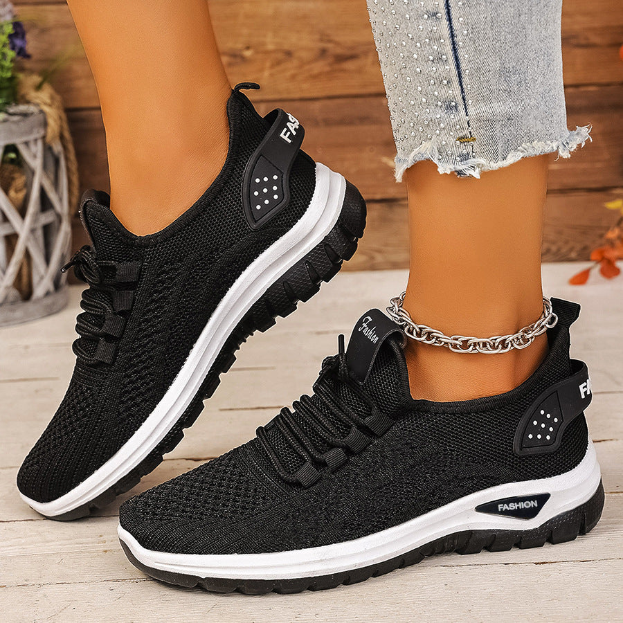 Breathable Air-Mesh Knit Sneakers - Lightweight All-Day Comfort