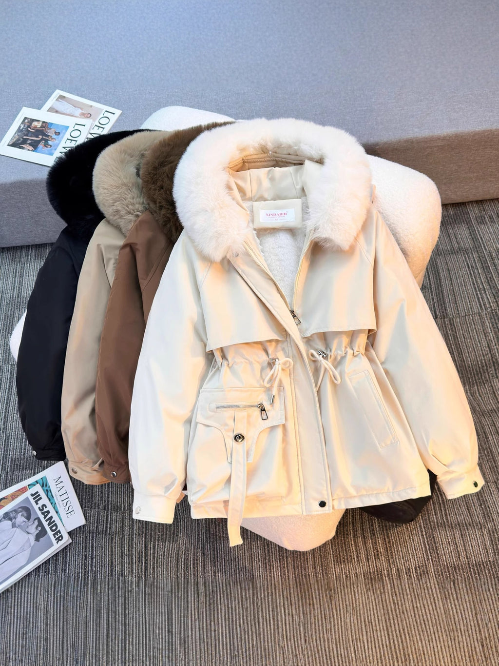 Luxury Faux Fur Trim Parka - Cozy Style for Winter