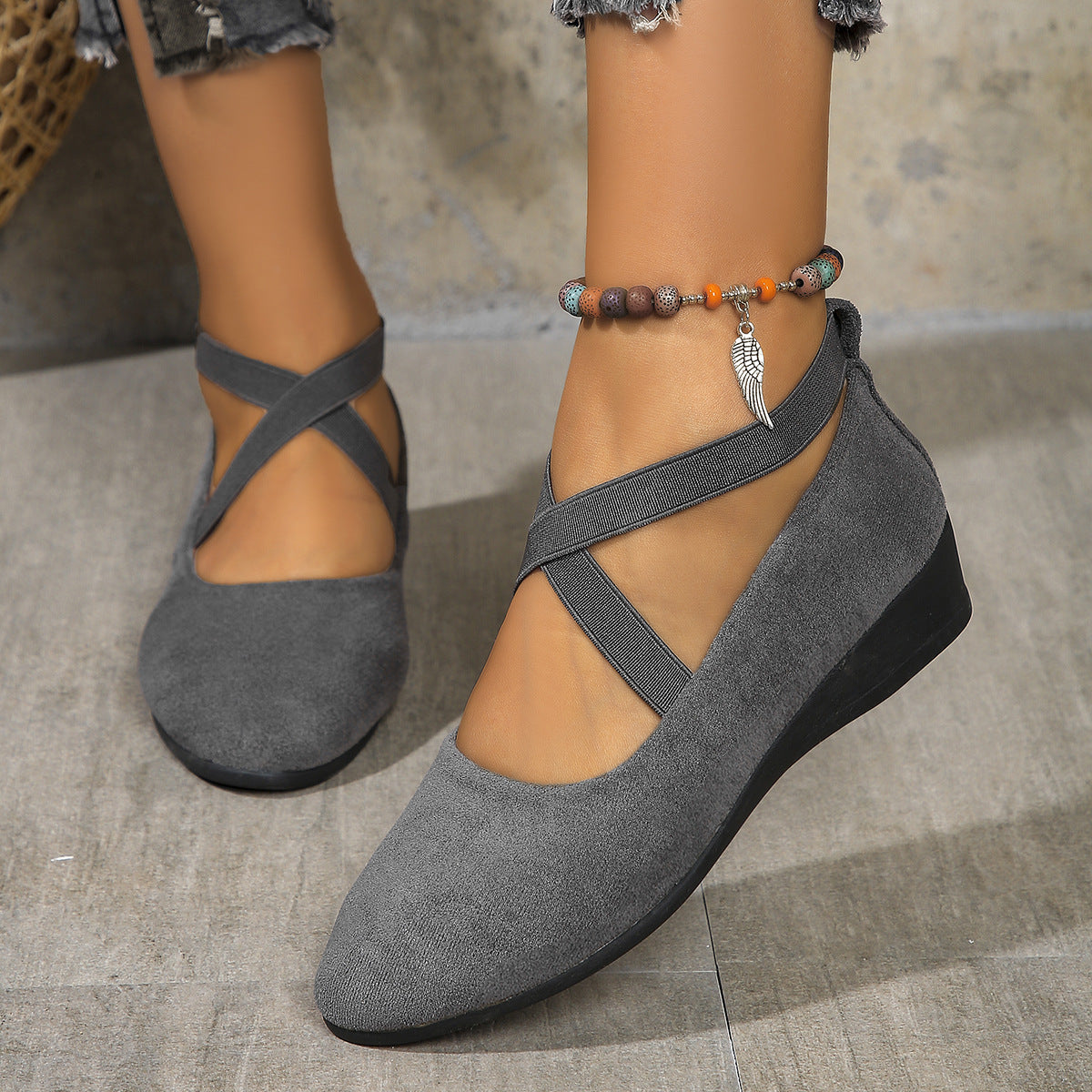 Enchanted Bow Suede Flats - Timeless "Coquette" Comfort Style