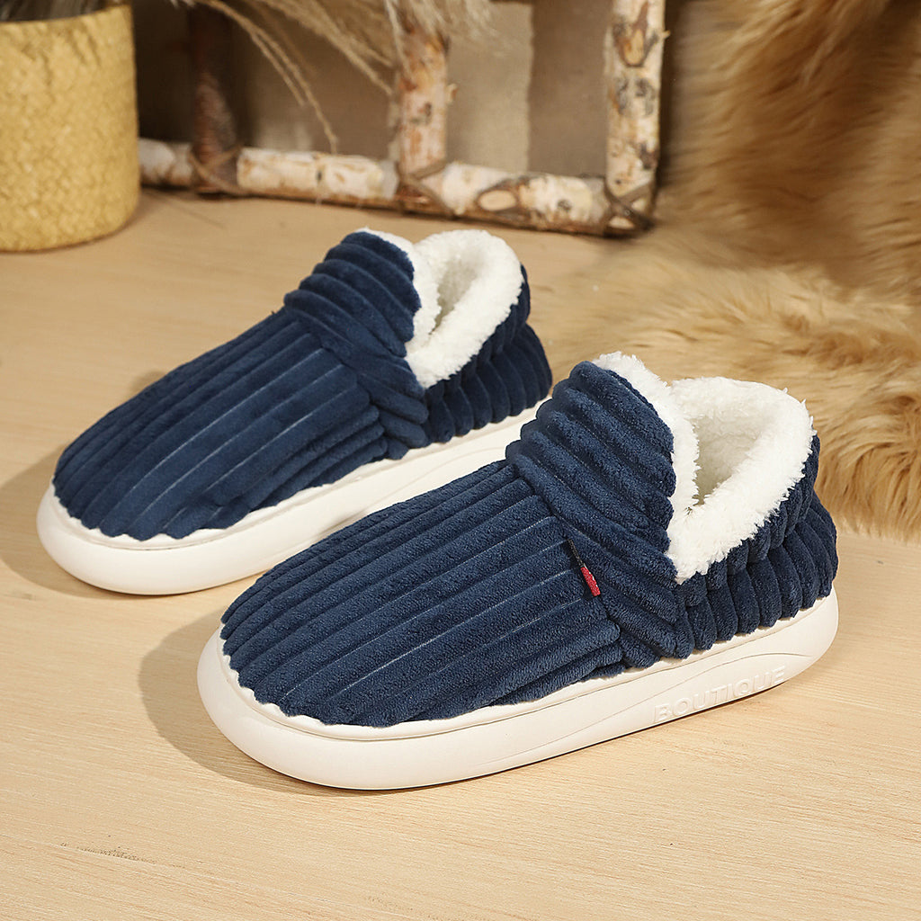 Plush Suede Faux-Fur Mules - Ultimate Cozy Loungewear Comfort