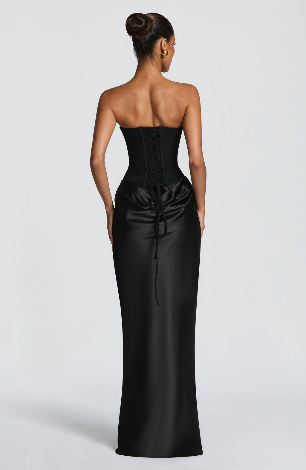 Draped Corset Maxi Gown - Luxury Evening Elegance