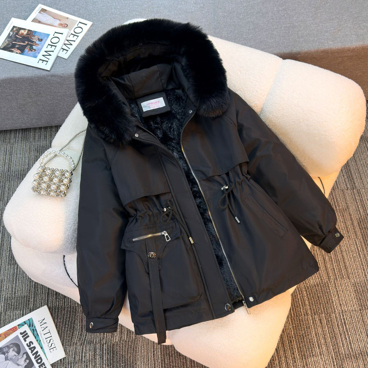 Luxury Faux Fur Trim Parka - Cozy Style for Winter