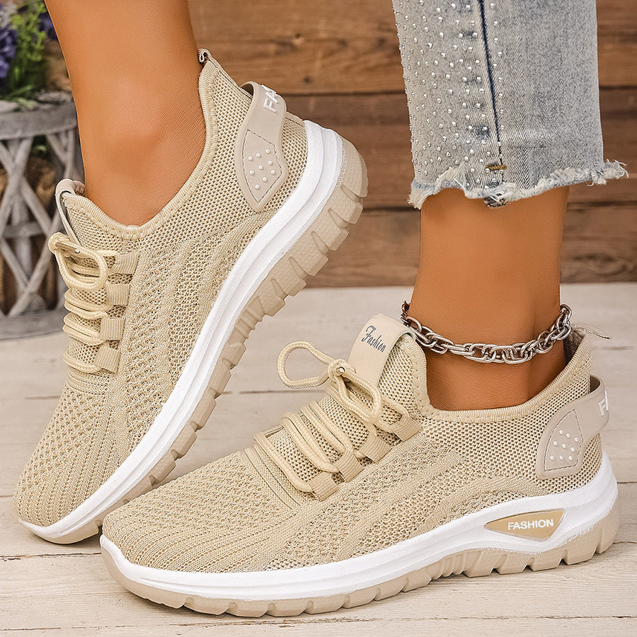Breathable Air-Mesh Knit Sneakers - Lightweight All-Day Comfort