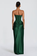 Draped Corset Maxi Gown - Luxury Evening Elegance
