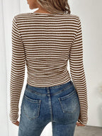 Knitted long-sleeved bottoming shirt