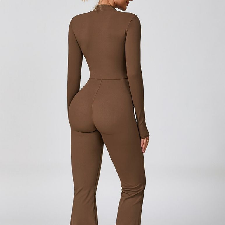 Sculpting Flare Active Jumpsuit - The Ultimate Athleisure One-Piece
