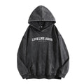 Holafish Women'S "Love like Jesus" Print Acid Wash Hoodie Vintage Sweatshirt Oversized Loose Fit Winter Warm Streetwear Casual Tunic