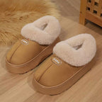 Plush Suede Faux-Fur Mules - Ultimate Cozy Loungewear Comfort