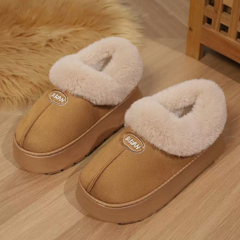 Plush Suede Faux-Fur Mules - Ultimate Cozy Loungewear Comfort