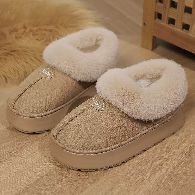 Plush Suede Faux-Fur Mules - Ultimate Cozy Loungewear Comfort