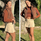 Yeokou Women'S Beige Collared Cropped Puffer Vest - Full Zip, Sleeveless, Warm Padded, Minimalist Basic Tops for Casual Autumn Wear