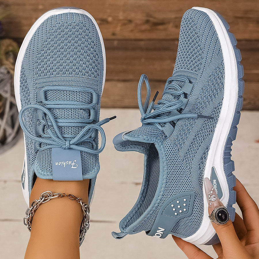 Breathable Air-Mesh Knit Sneakers - Lightweight All-Day Comfort