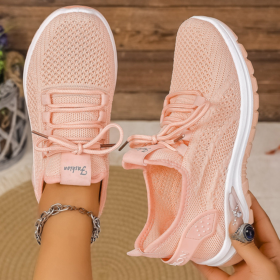Breathable Air-Mesh Knit Sneakers - Lightweight All-Day Comfort