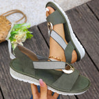 Horizon Metallic-Accent Slingback Sandals - Comfortable Platform Summer Style
