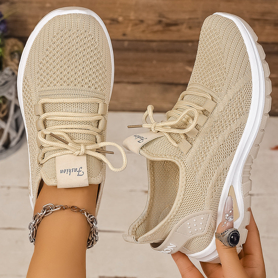 Breathable Air-Mesh Knit Sneakers - Lightweight All-Day Comfort