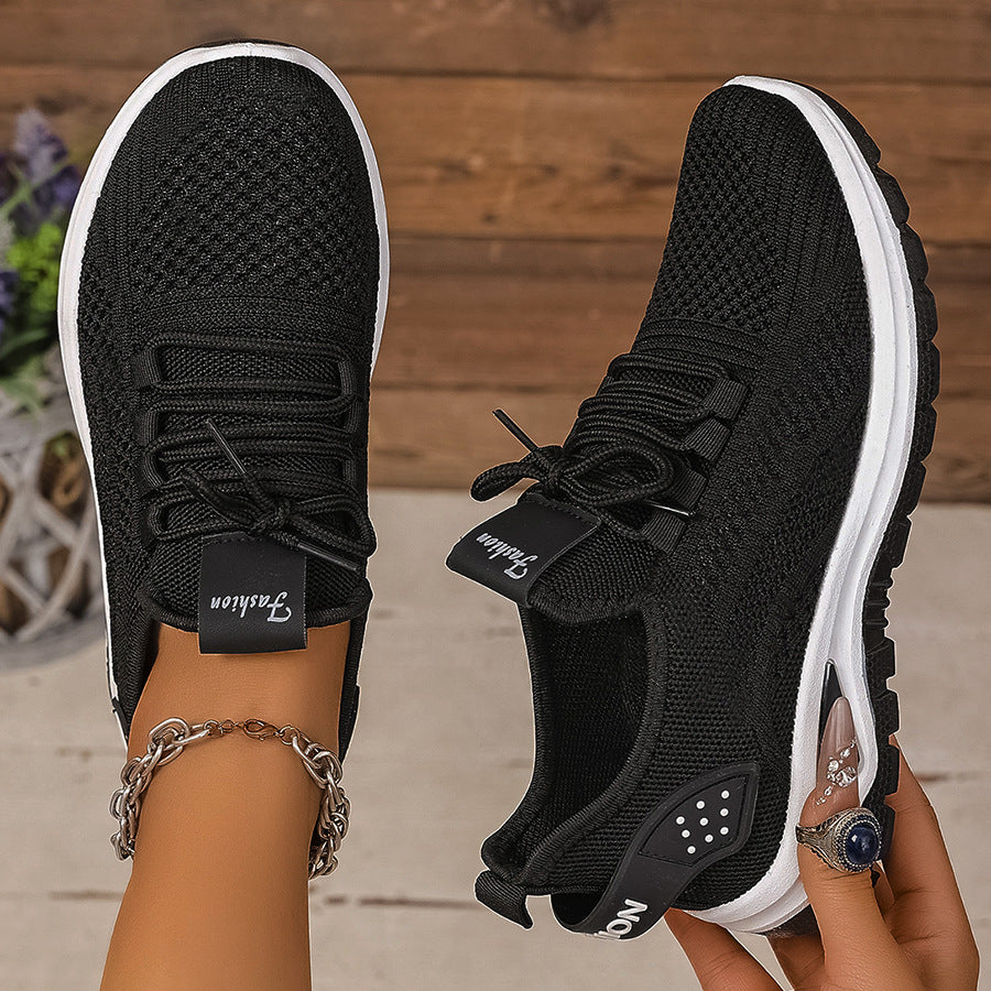 Breathable Air-Mesh Knit Sneakers - Lightweight All-Day Comfort