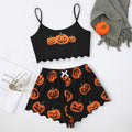 Jack-O'-Lantern Cami & Short Set - Festive Halloween Loungewear