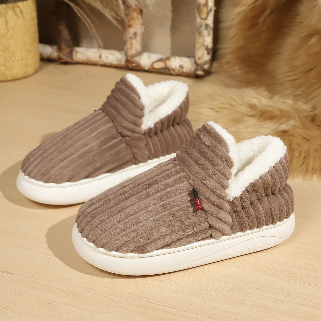 Plush Suede Faux-Fur Mules - Ultimate Cozy Loungewear Comfort