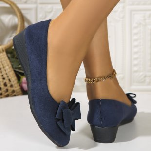 Enchanted Bow Suede Flats - Timeless "Coquette" Comfort Style