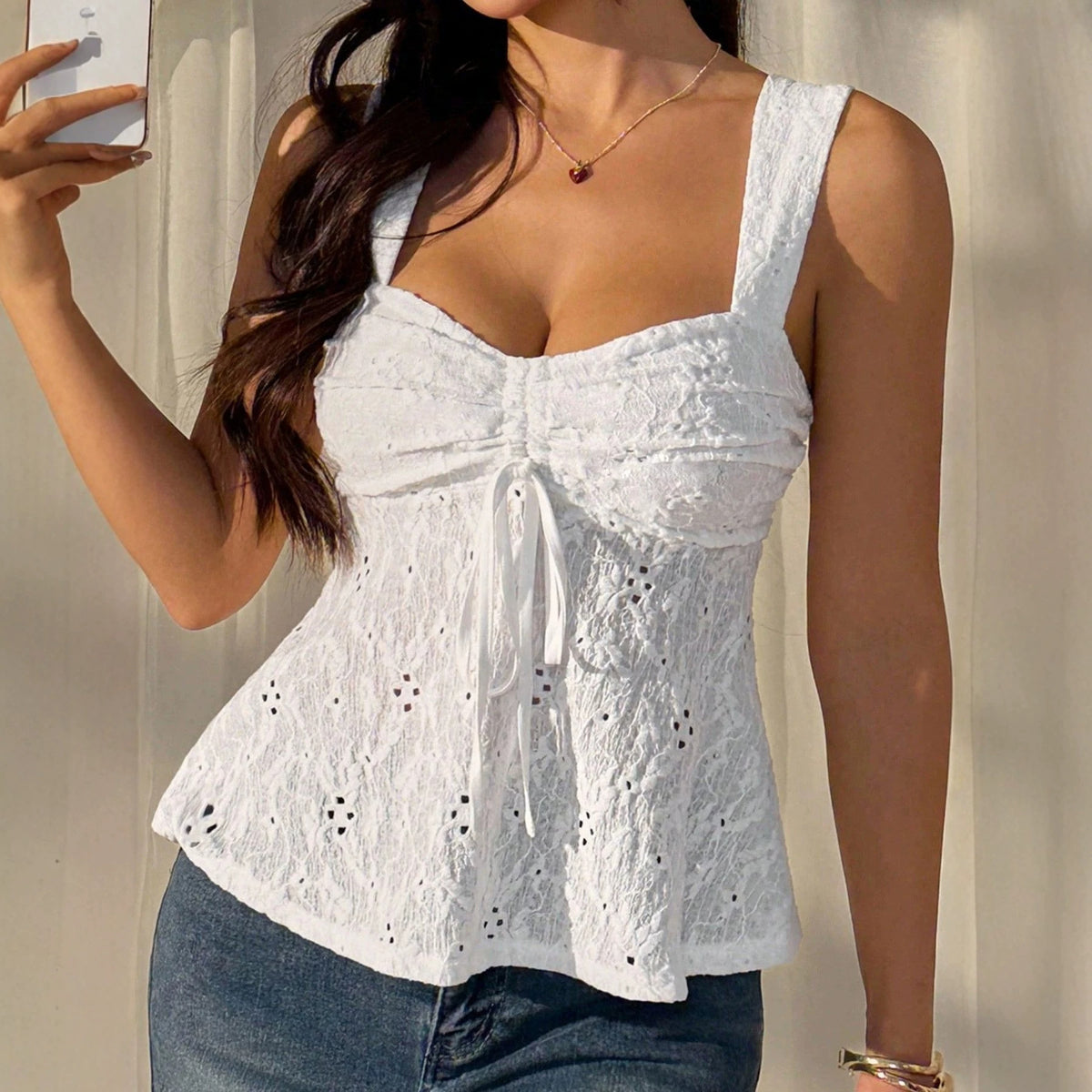 The Meadow Cottage core Lace Bustier Top