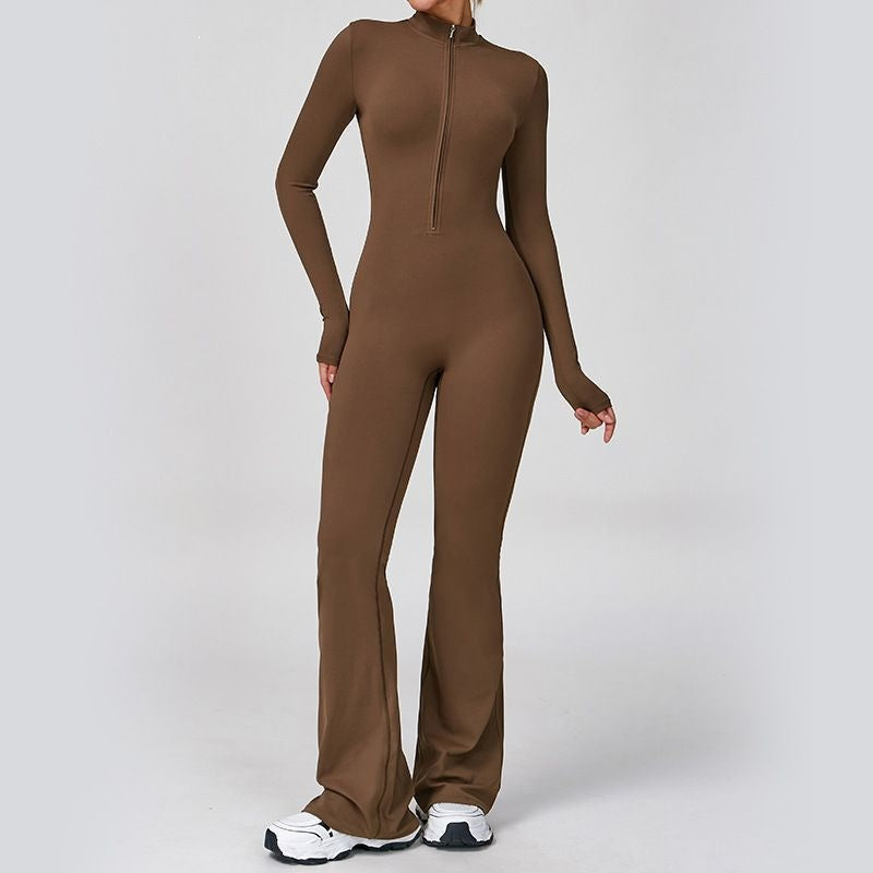 Sculpting Flare Active Jumpsuit - The Ultimate Athleisure One-Piece