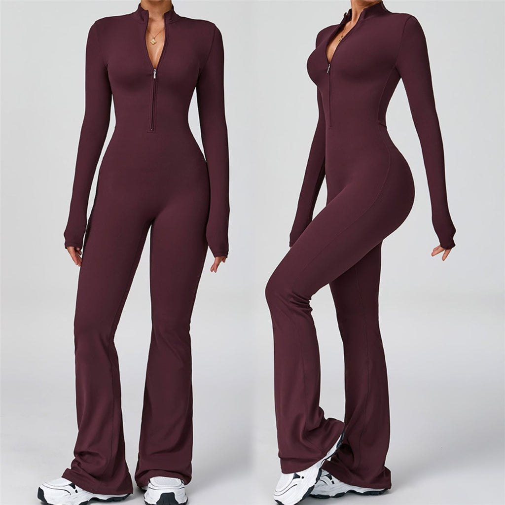 Sculpting Flare Active Jumpsuit - The Ultimate Athleisure One-Piece