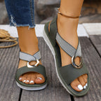 Horizon Metallic-Accent Slingback Sandals - Comfortable Platform Summer Style