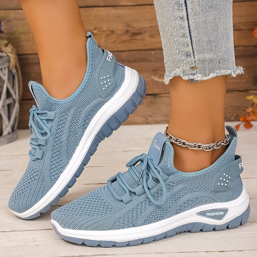 Breathable Air-Mesh Knit Sneakers - Lightweight All-Day Comfort