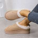 Slippers for Women, Elegant 3D Fluffy Ankle Booties with Warm Plush Lining, Cushioned Indoor House Shoes with Non-Slip Thick EVA Sole, House Slippers, Closed Toe, Walking Shoes