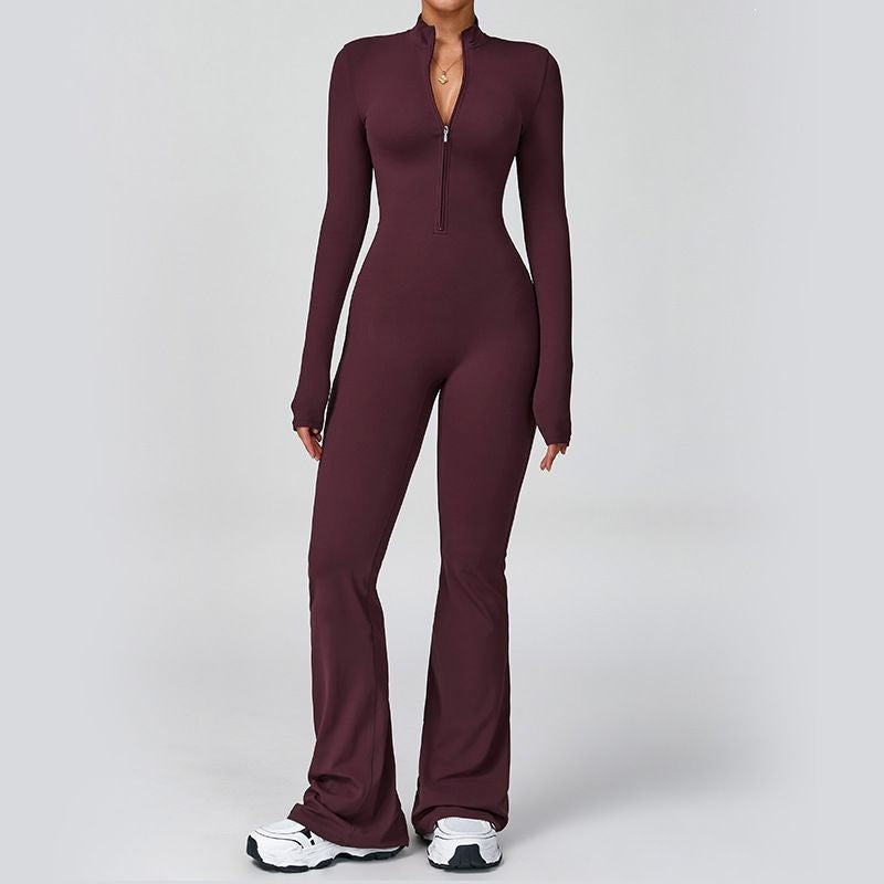Sculpting Flare Active Jumpsuit - The Ultimate Athleisure One-Piece