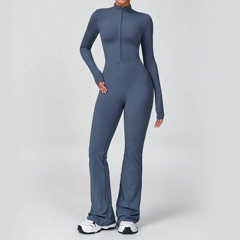 Sculpting Flare Active Jumpsuit - The Ultimate Athleisure One-Piece