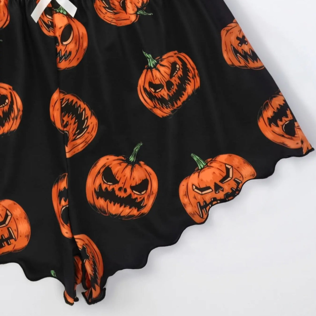 Jack-O'-Lantern Cami & Short Set - Festive Halloween Loungewear