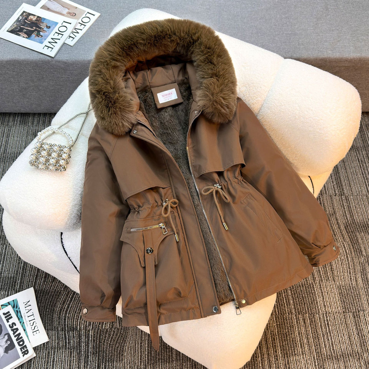 Luxury Faux Fur Trim Parka - Cozy Style for Winter